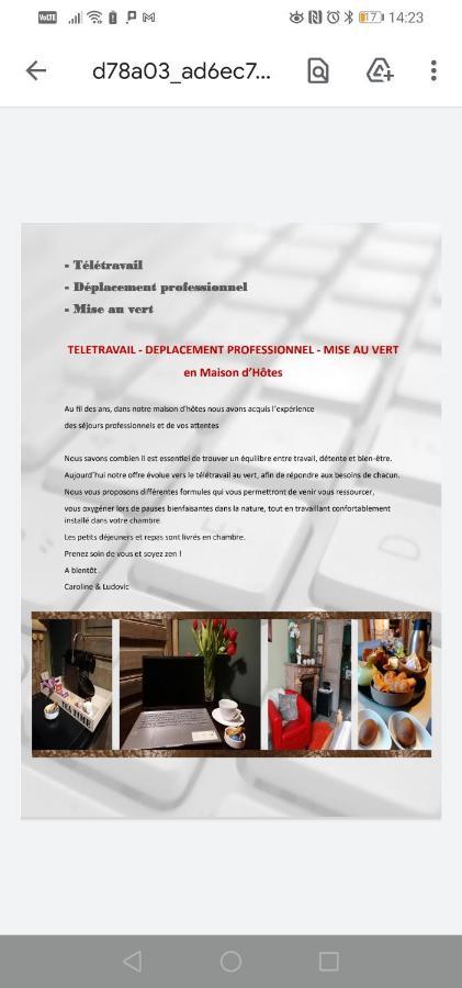 Maison D'Hote Les Notes Endormies Suite Le Refuge Walcourt Eksteriør billede